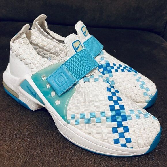 Vintage Nike Air Max Sphere Woven Women's White Blue 302260 Running Shoes - Picture 8 of 14